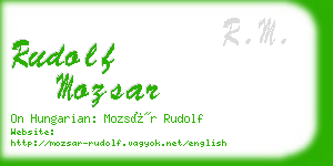 rudolf mozsar business card